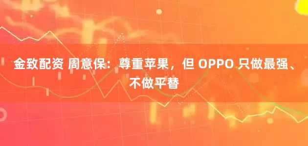 金致配资 周意保：尊重苹果，但 OPPO 只做最强、不做平替